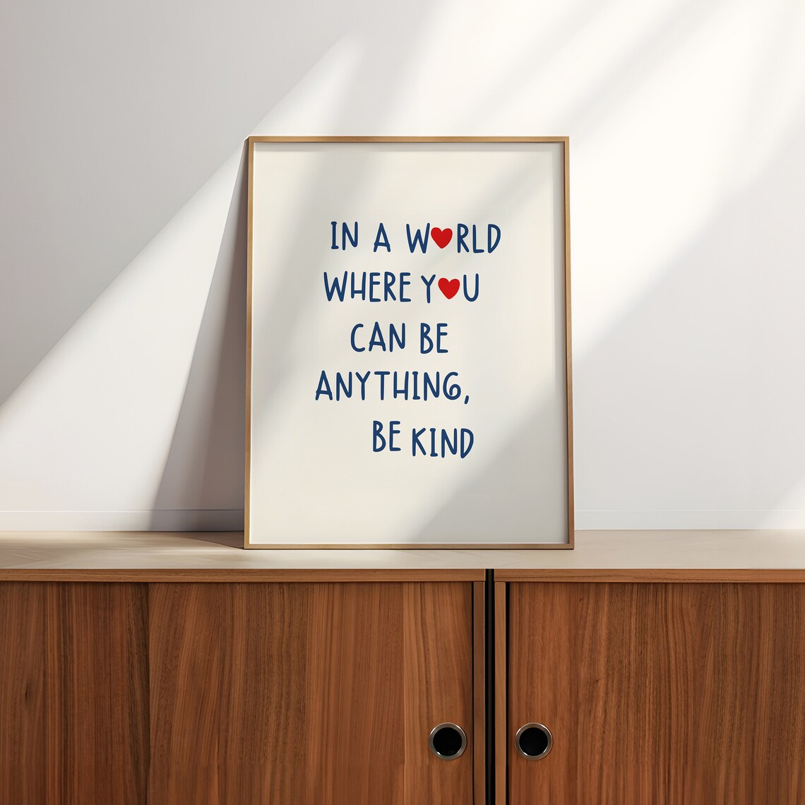 Be Kind Quote Print, Heart Quote Poster Aesthetic - Image 2