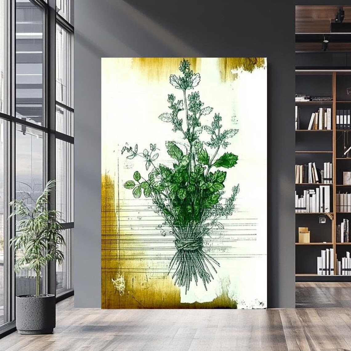Herb Bundle Botanical Art, Vintage Inspired Nature Illustration