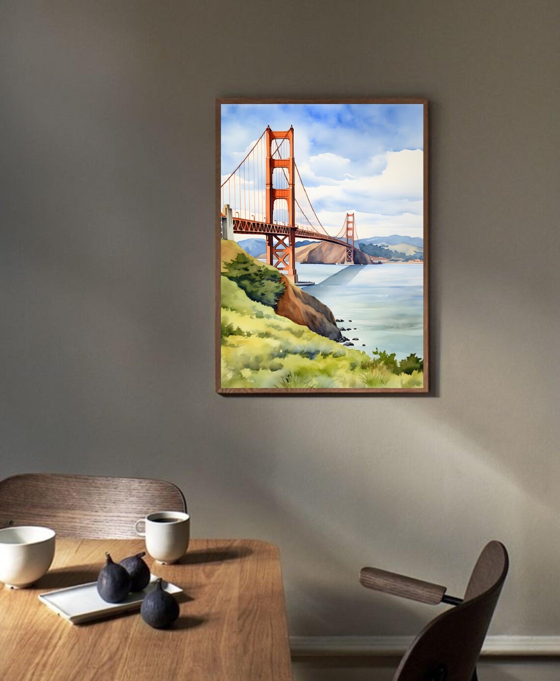 Golden Gate Bridge, San Francisco Watercolor Art Print - Image 3