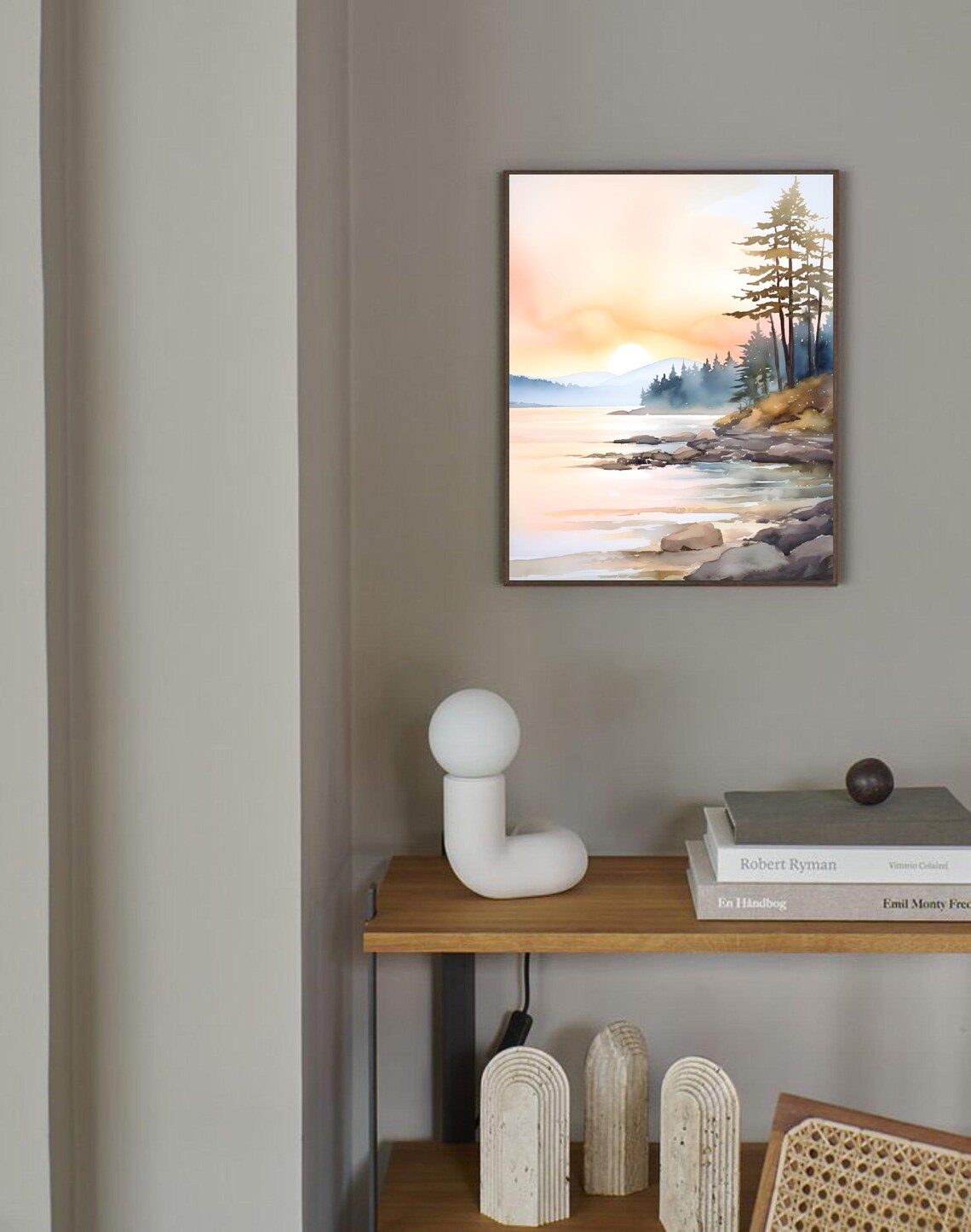 Wood Lake Watercolor Art Print, Minnesota Landscape - Image 2