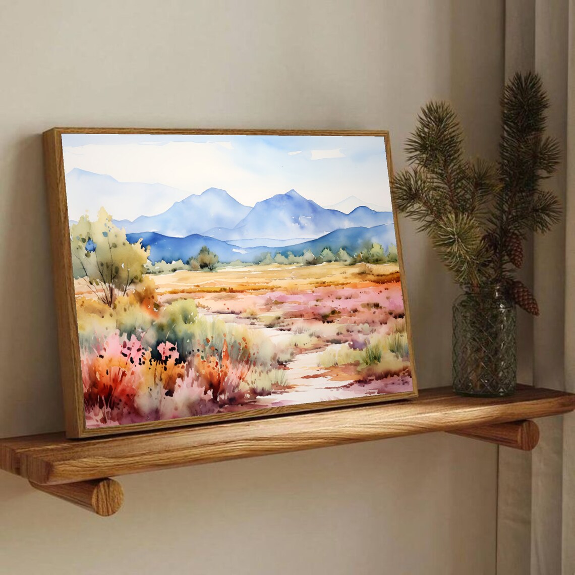 Marys Peak Watercolor Art Print, Oregon Mountain - Image 2