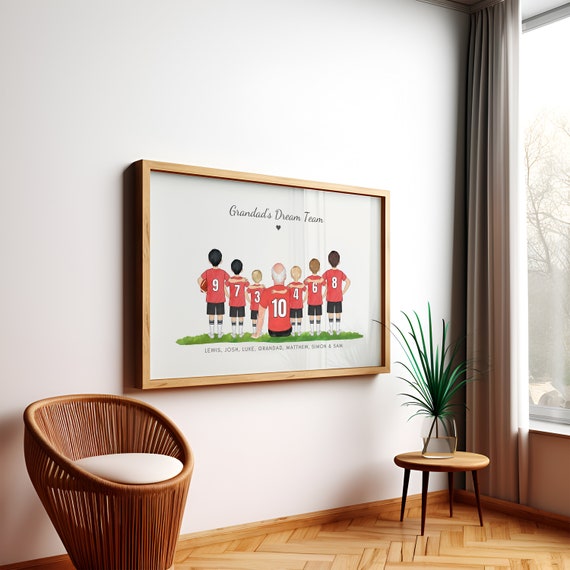 Personalised Fathers Day Football Gift Grandchildren Grandad Birthday Custom Football Gift Gift For Grandad Grandad And Grandchildren
