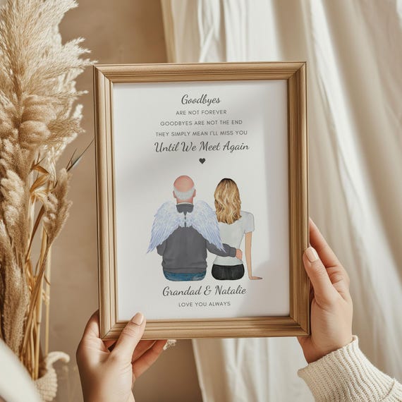 Personalised Grandad Memorial Print Grandparent Memorial Gift Family Memorial Sympathy Gift Remembrance Gift Bereavement Gift