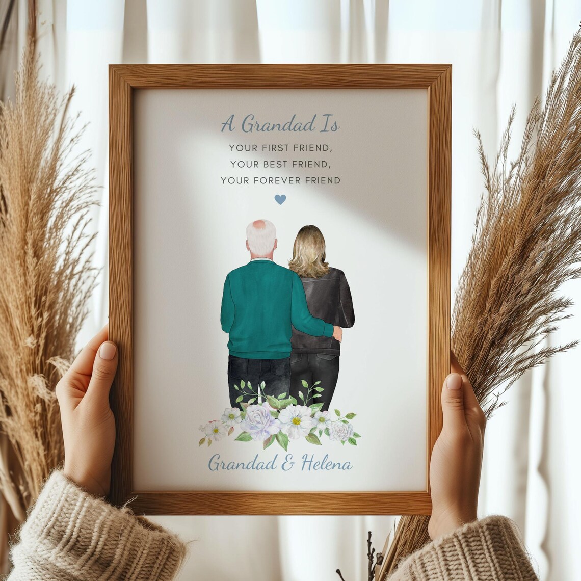 A Grandad Is Your First Friend Best Friend Forever Sentimental Print