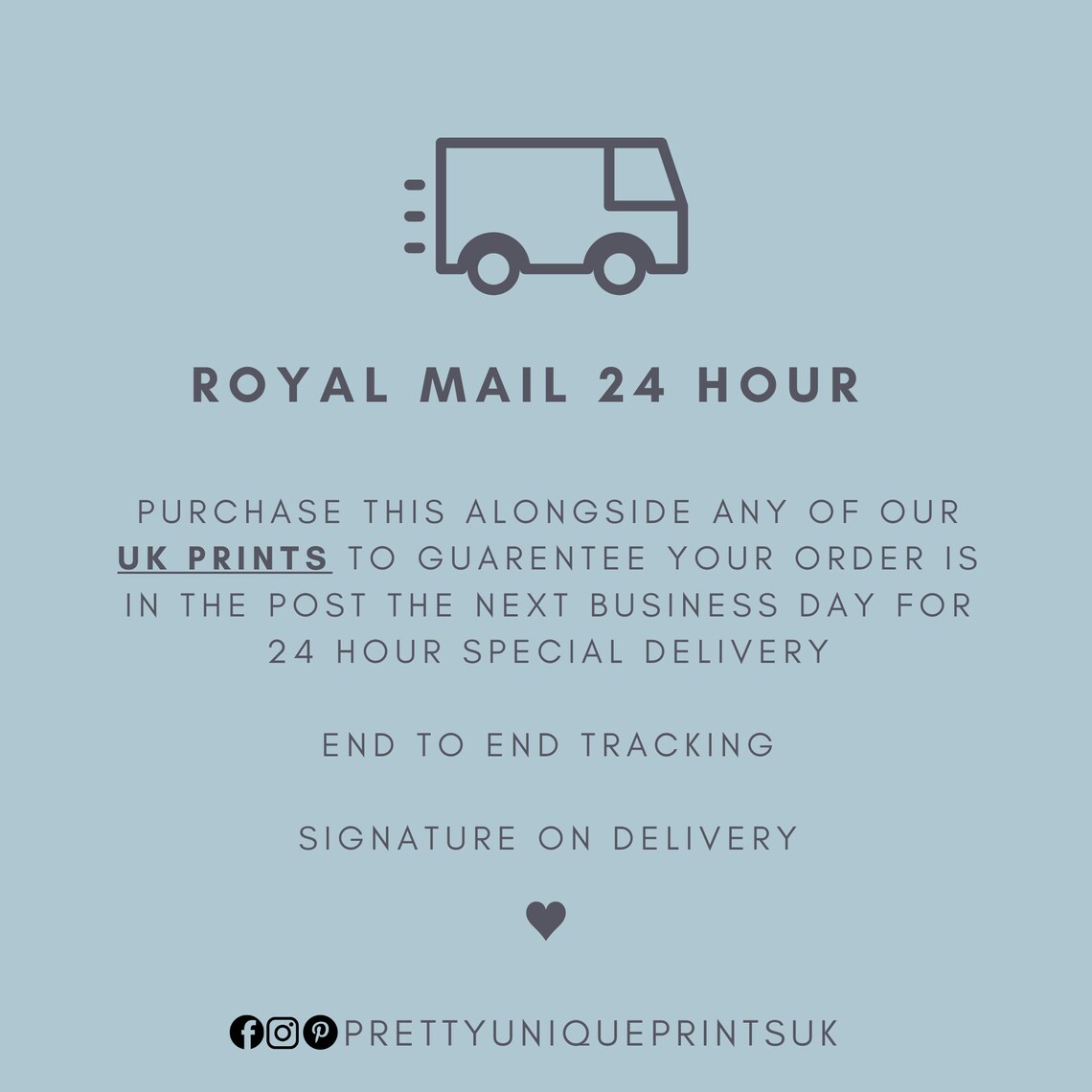 Next Day Special Delivery - Typographic Art Print