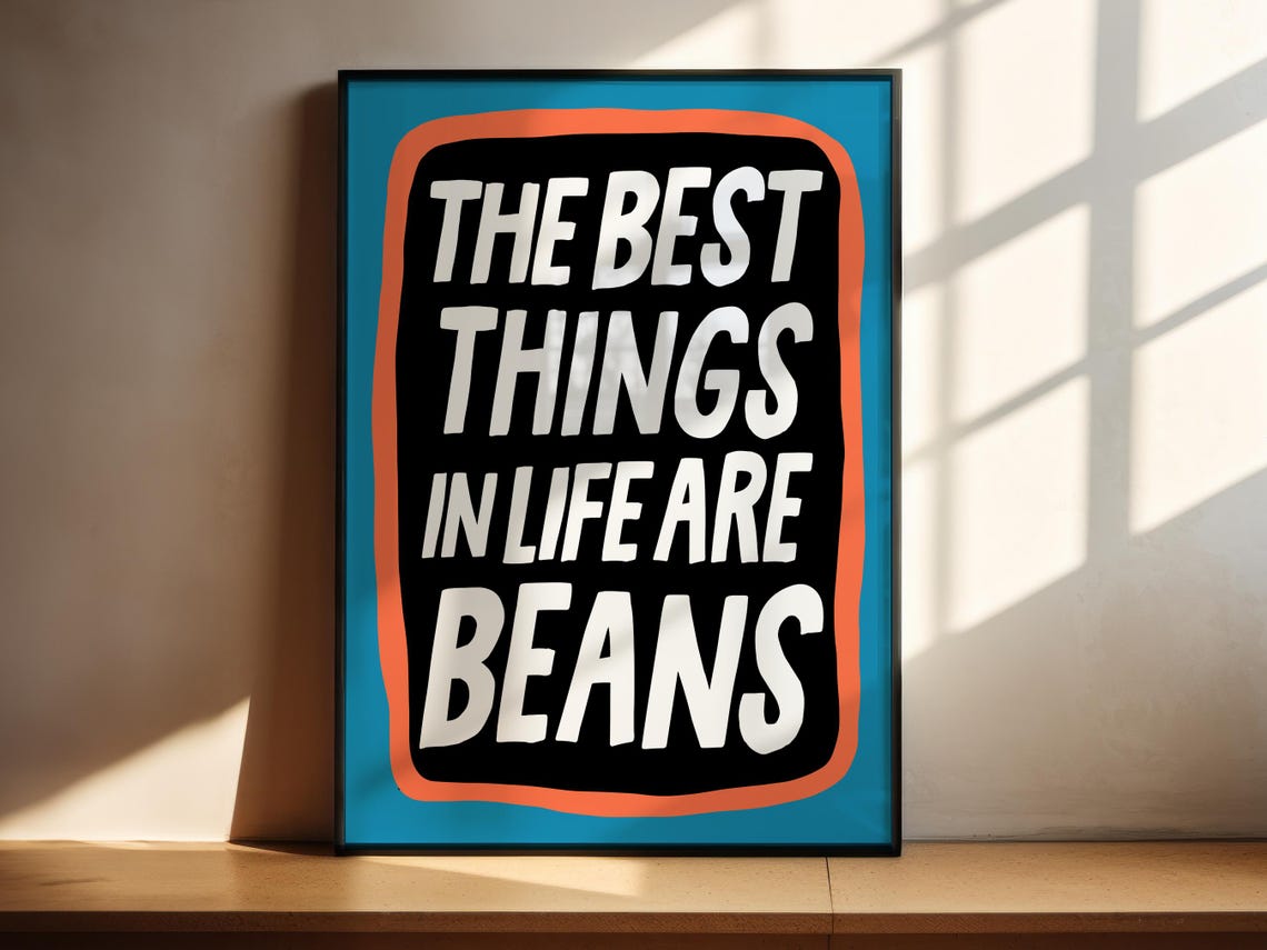 Baked Beans Funny Kitchen Art Print