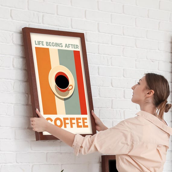 Funny Coffee Print Cup Of Coffee Poster Boho Coffee Poster Coffee Poster Art French Coffee Poster Cute Simple Breakfast