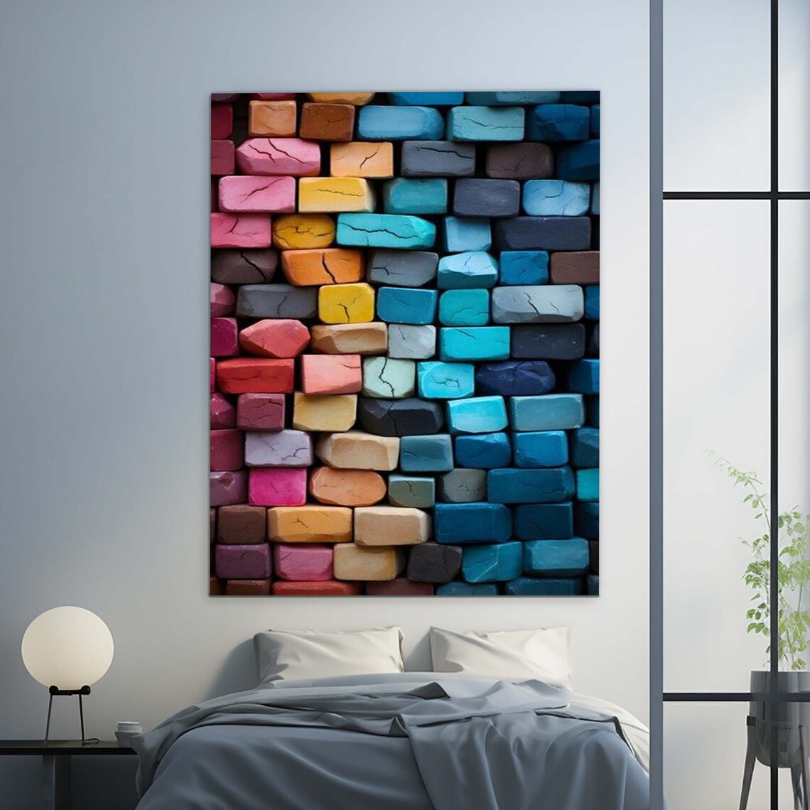 Floral Stone Glass Wall Art, Luxury Decor Print