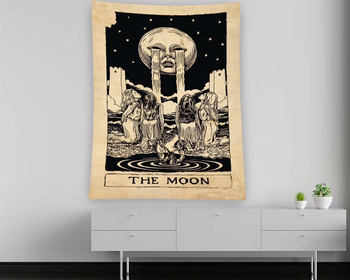 Moon Minimalist Gothic Horror Wall Art Print - Image 2