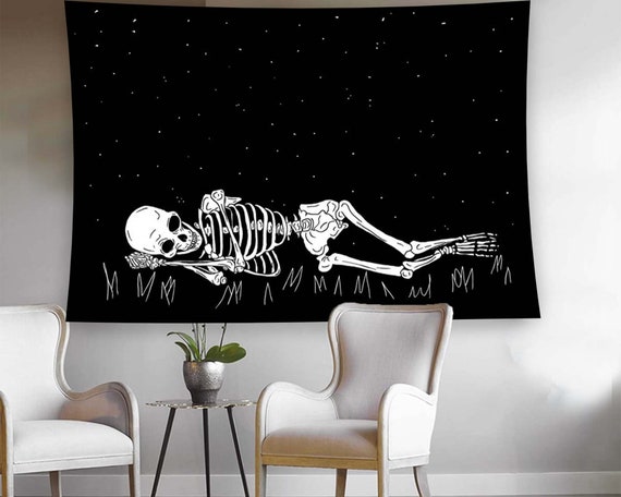 Tapestry Skull Tapestry Minimalist Tapestry Black Tapestry Horror Tapestry Gothic Tapestry Horror Tapestry Tapestry Wall Hanging