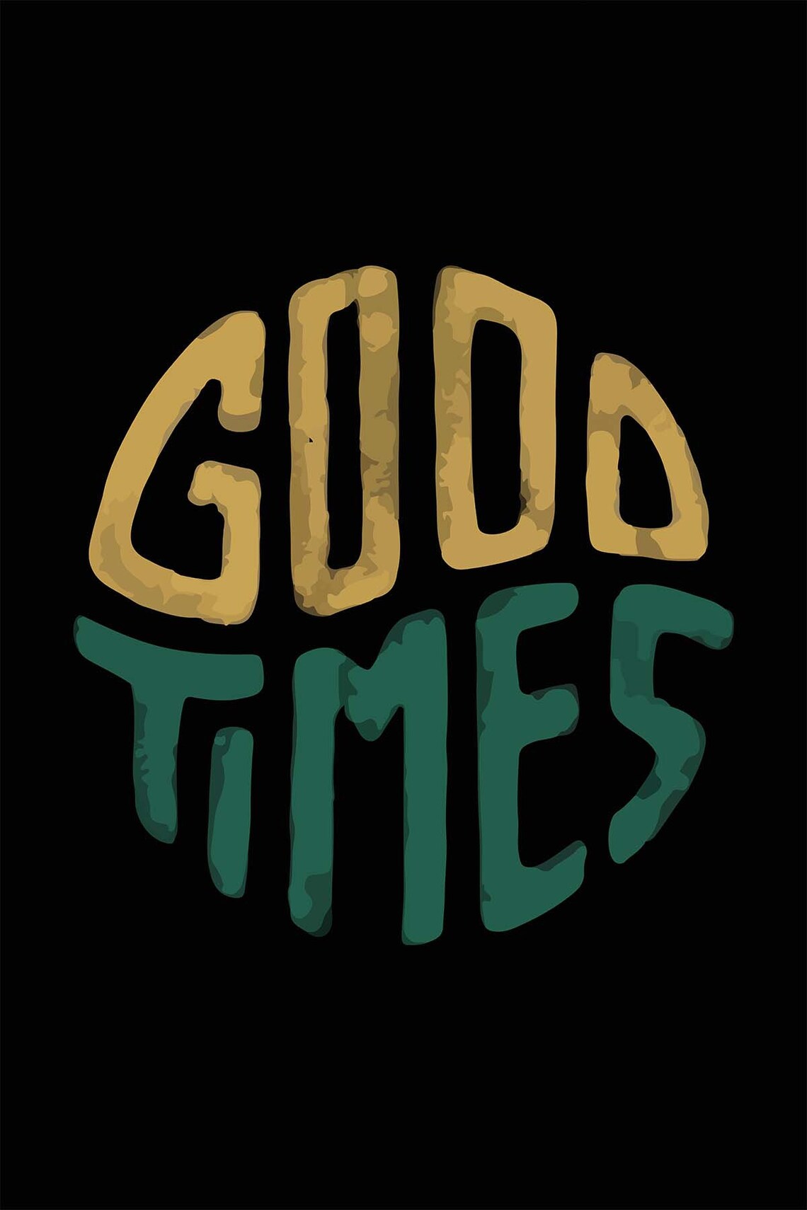 Black Good Times Retro Quote Lettering Wall Hanging Tapestry Wall Art - Image 3