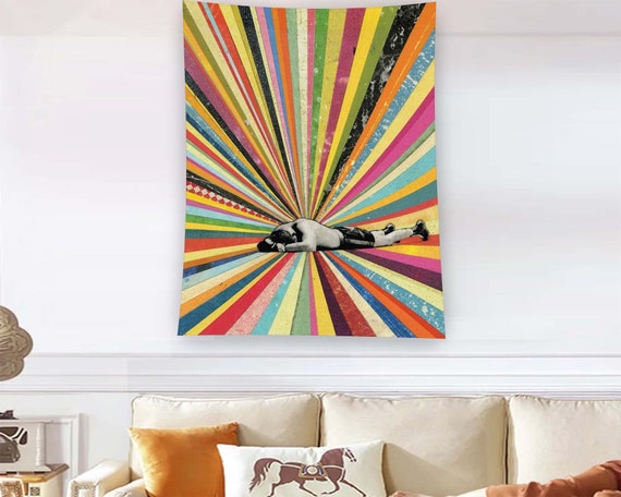 Colorful Wall Decor Rainbow Tapestry Tapestry Wall Hanging Decor Tapestry Aesthetic Decor Collage Tapestry Art Decor Home Gift