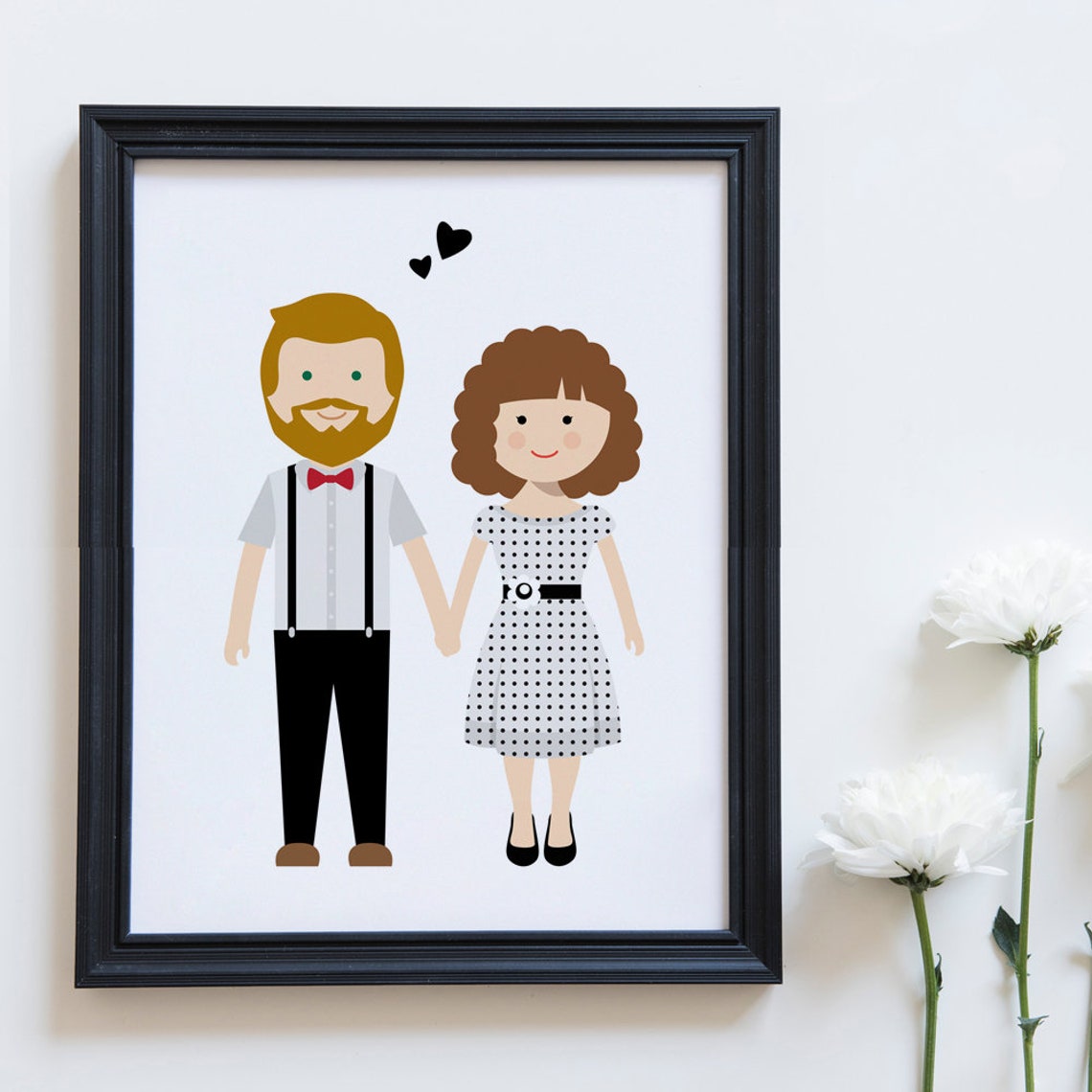 Personalized Family Drawing For Wedding Invitation Wedding Guest Book Save The Date And Custom Wedding Cards Custom Couple Portrait - Image 2