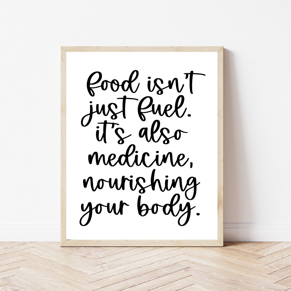 Nutritionist Office Decor, Food Is Medicine Art Print