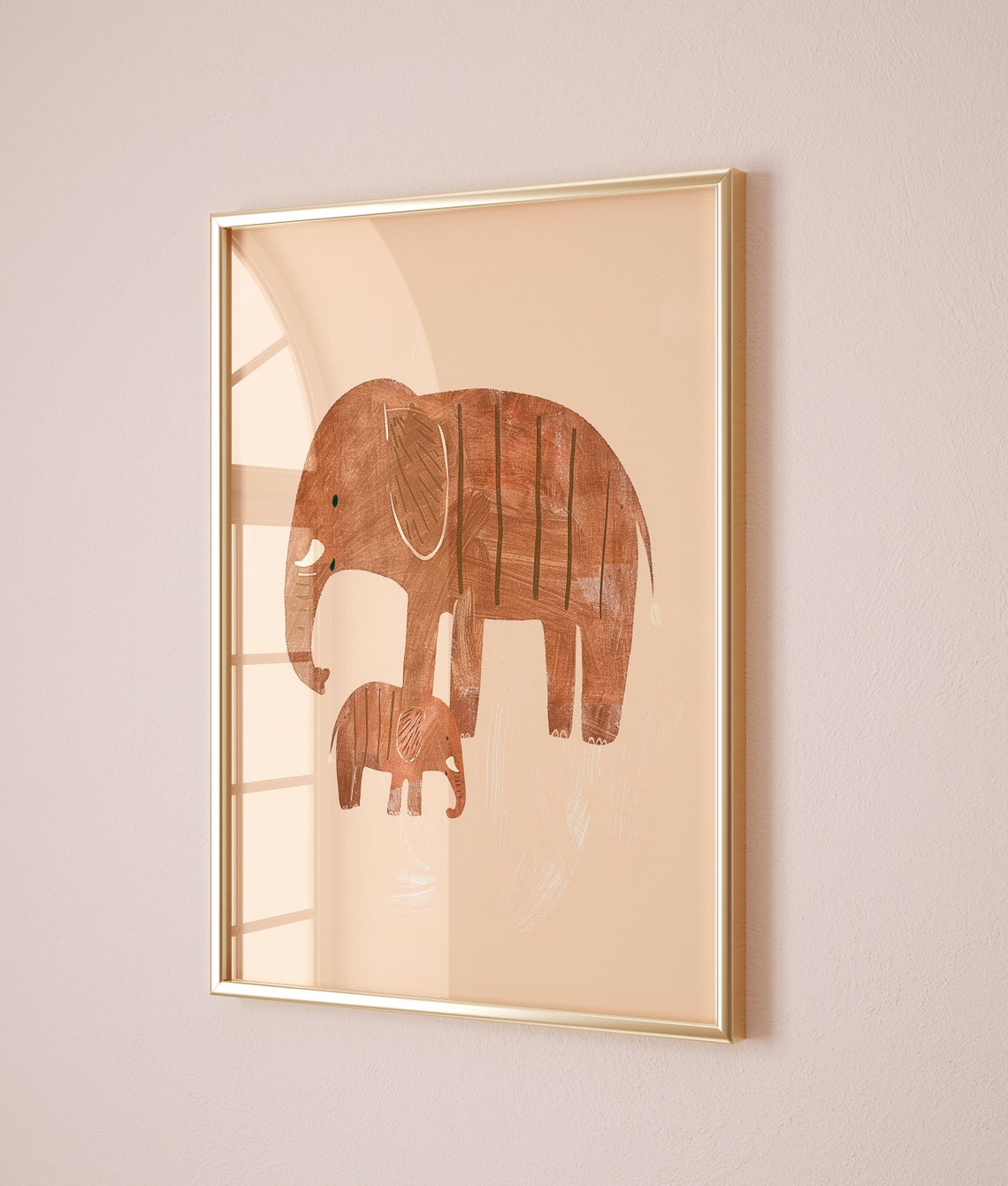 Elephant Family Print Rustic Nursery Wall Art Minimalist Safari Decor Eclectic Nursery Decor Boho Kids Room Wall Art - Image 2