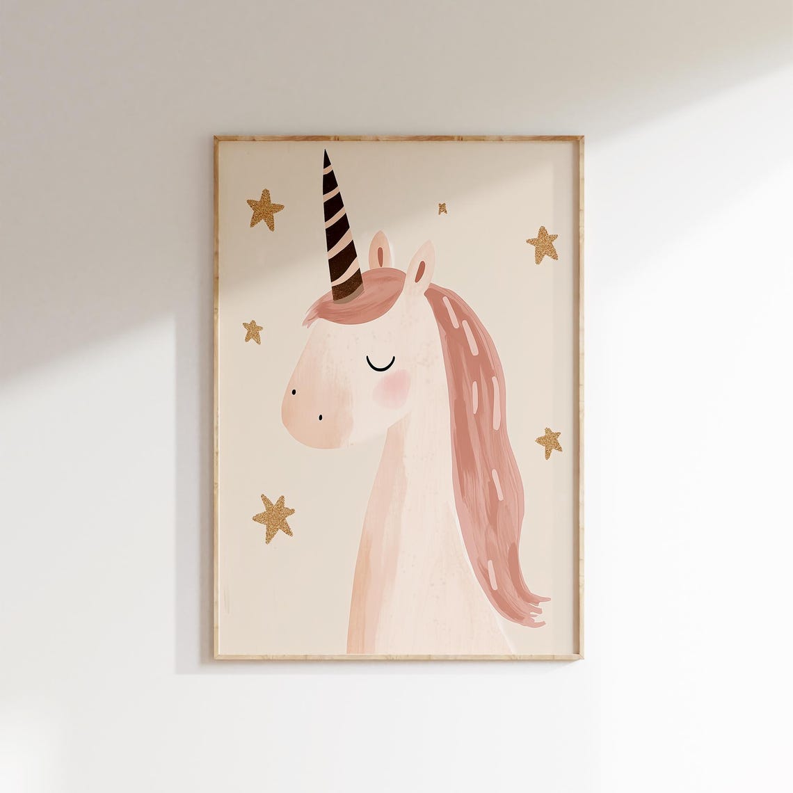 Unicorn Wall Art Nursery Animal Print Kids Room Decor Magical Unicorn Poster Baby Room Art Unicorn Pink Girls Room Decor - Image 2