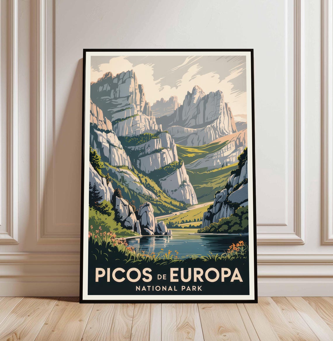 Picos de Europa National Park Spain Limestone Peaks Lake Poster