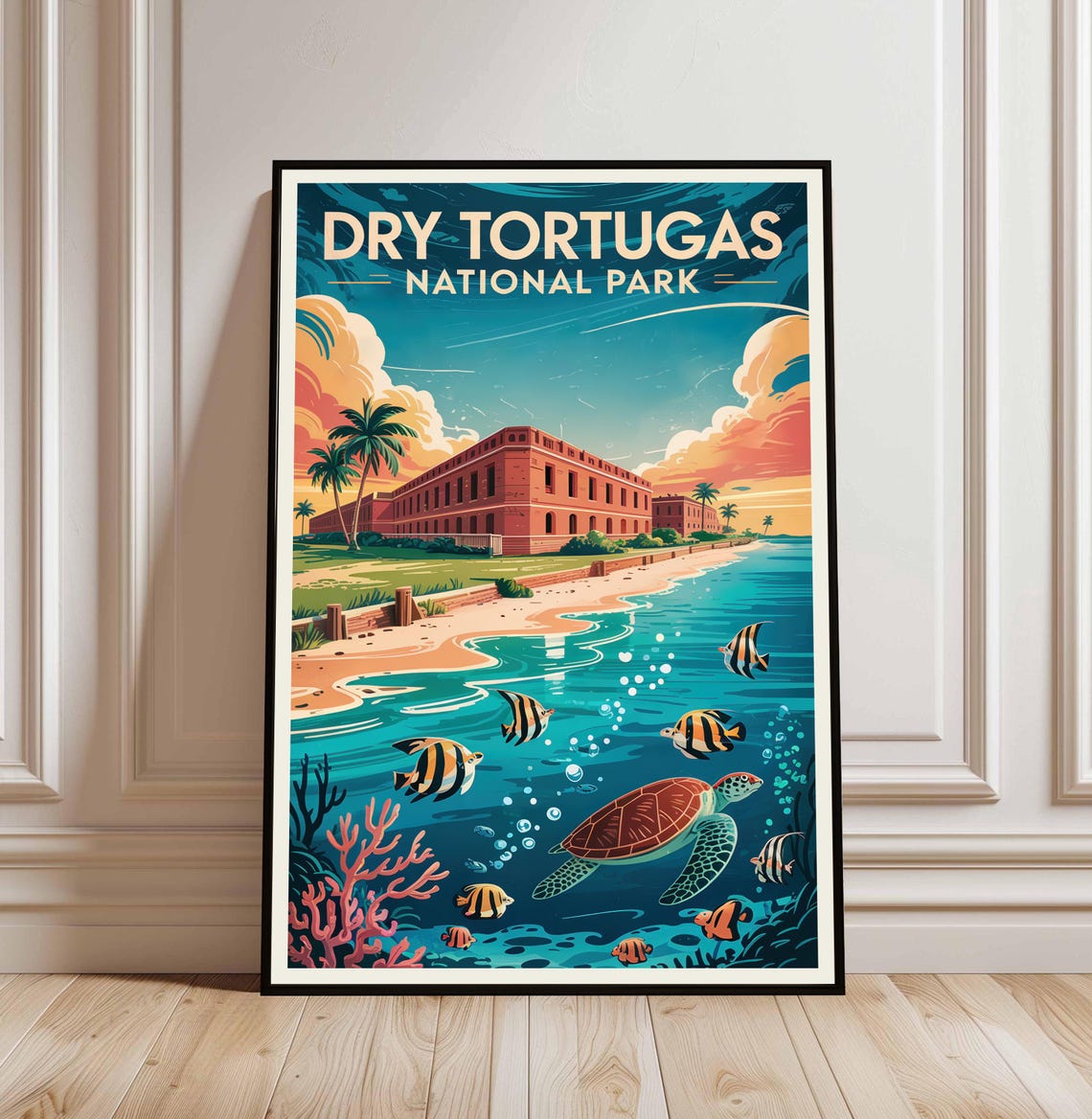 Dry Tortugas National Park Fort Jefferson Turtle Reef Poster