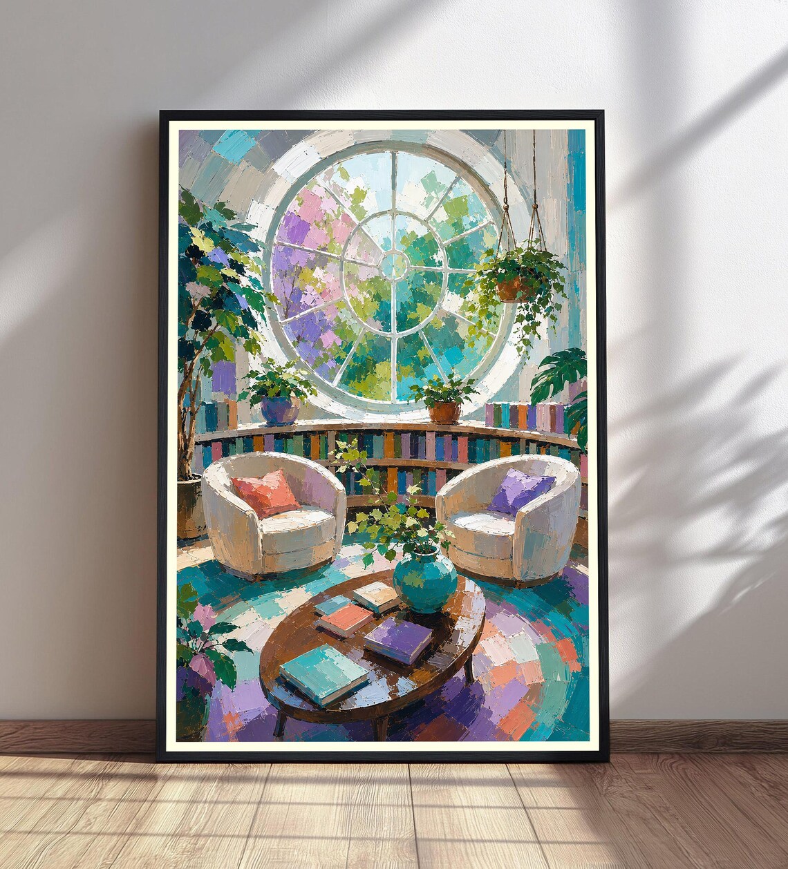 Cozy Reading Room Art Print, Book Lover Gift