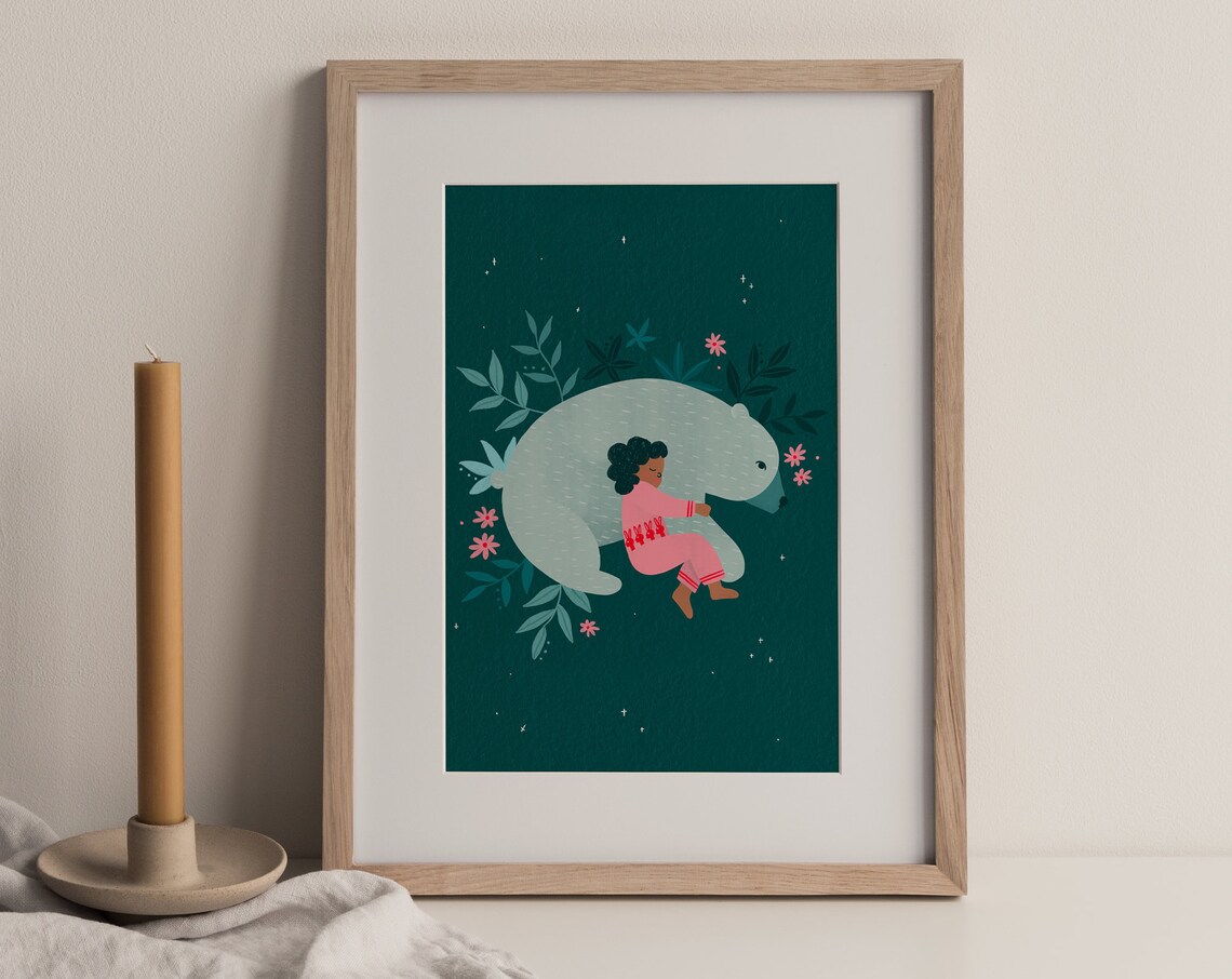 Bear Nap Nursery Poster, Kids Illustration Art Print - Image 4