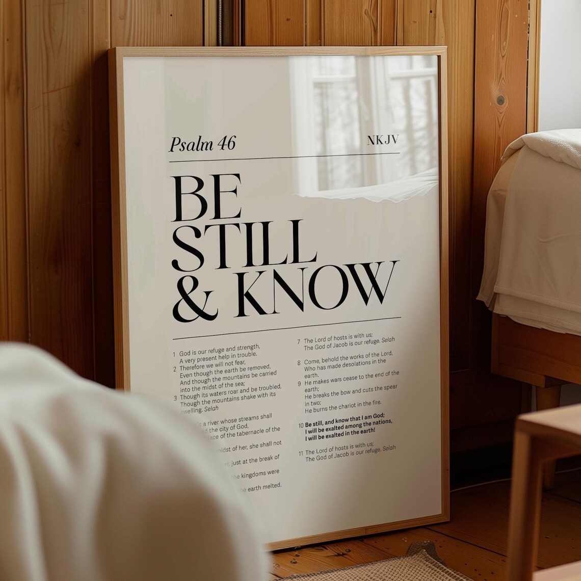 Psalm 46 Be Still And Know Christian Art Print