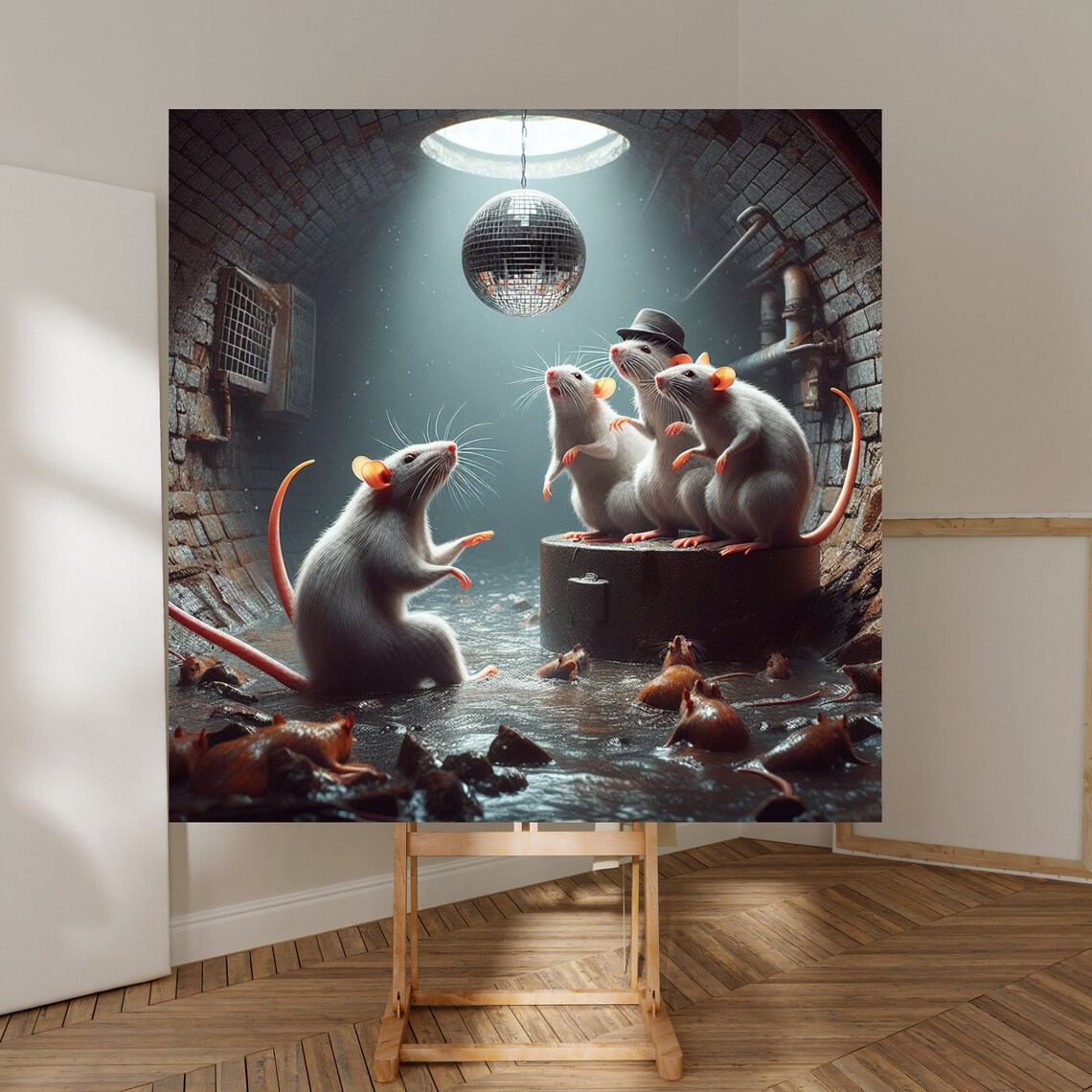 Whimsical Rats Disco Animal Art For Every Space