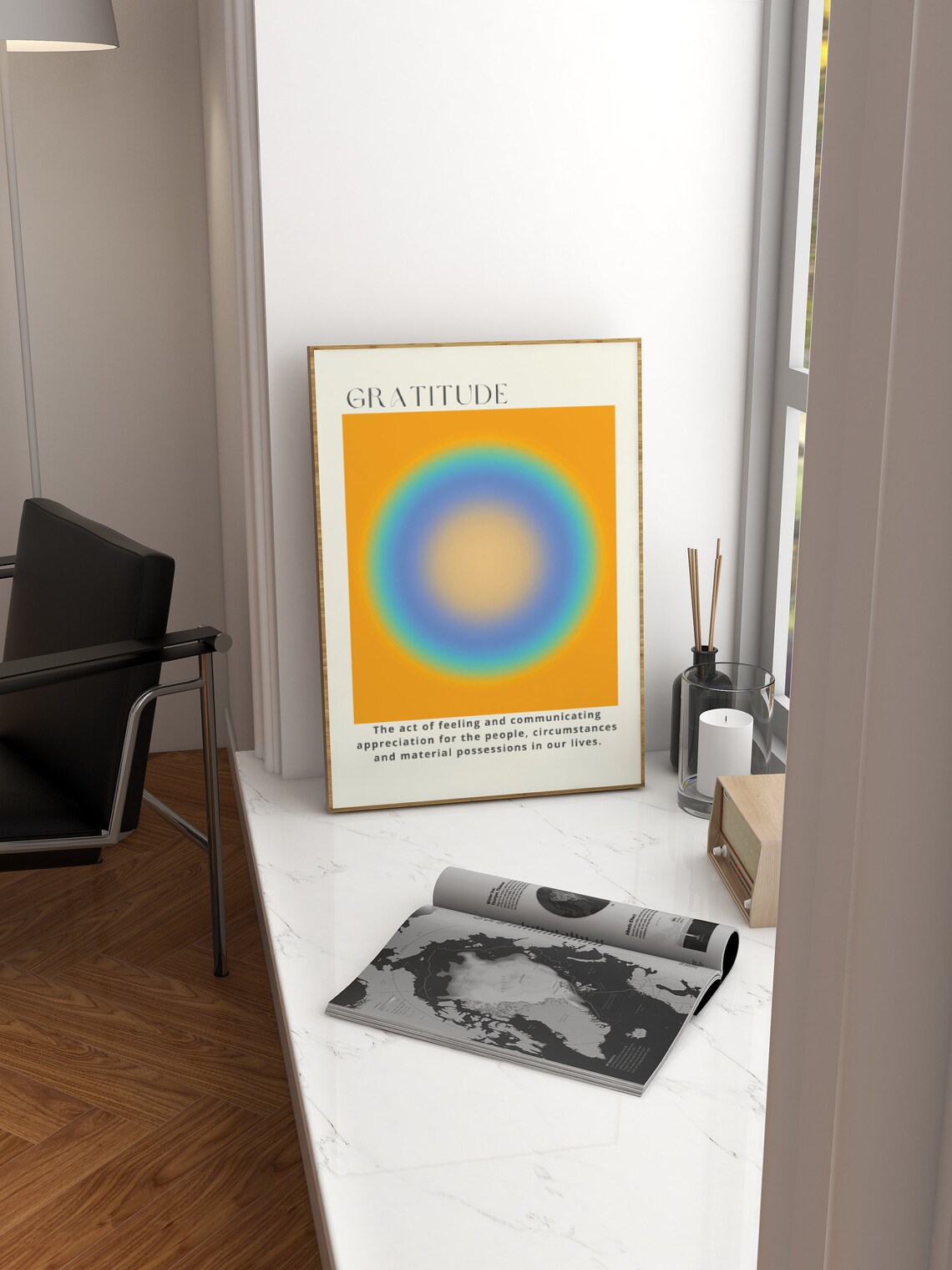 Gratitude Aura - Retro Travel Poster - Image 3
