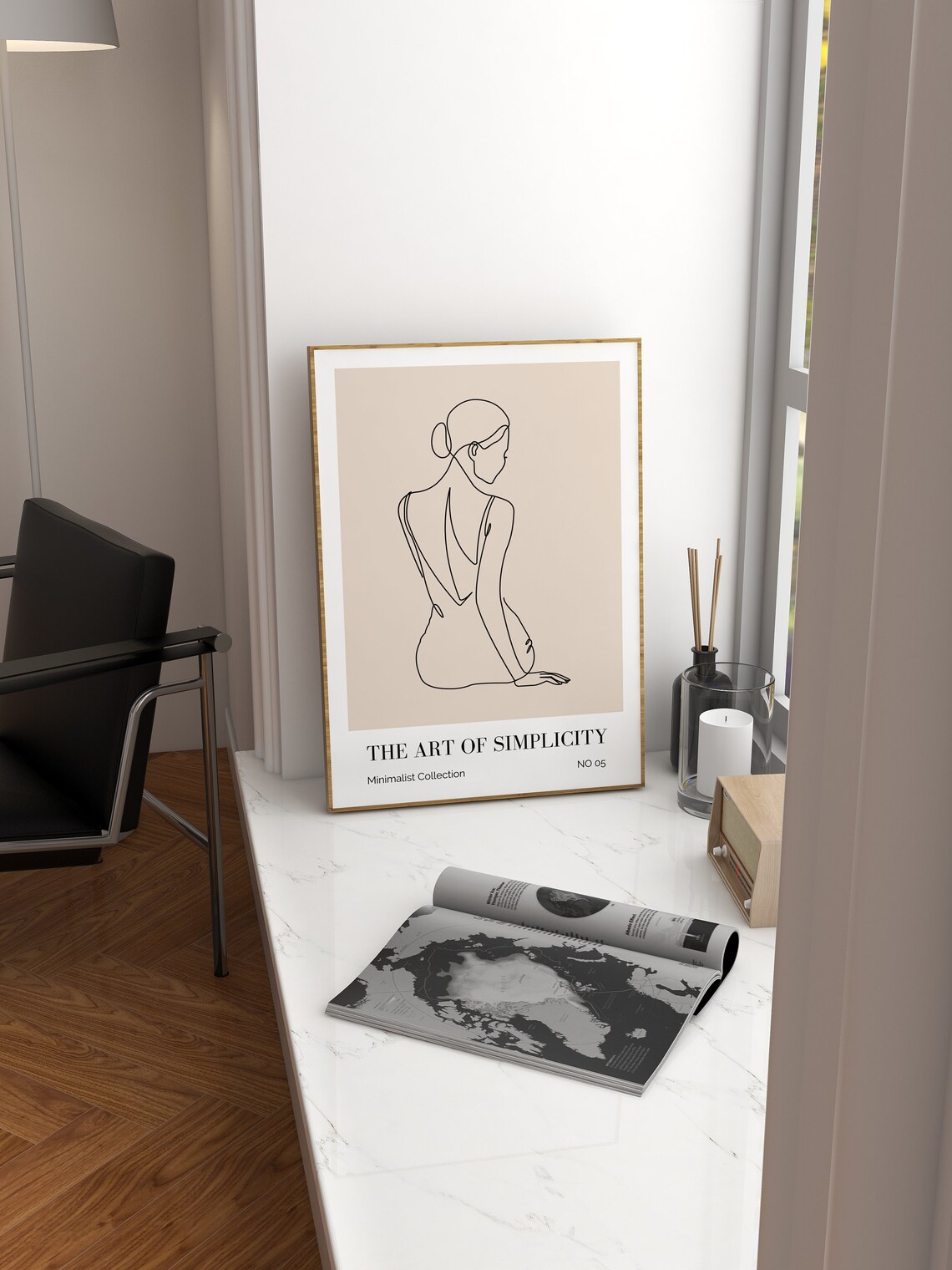 Woman Line Art Print, Minimalist Boho Decor - Image 3