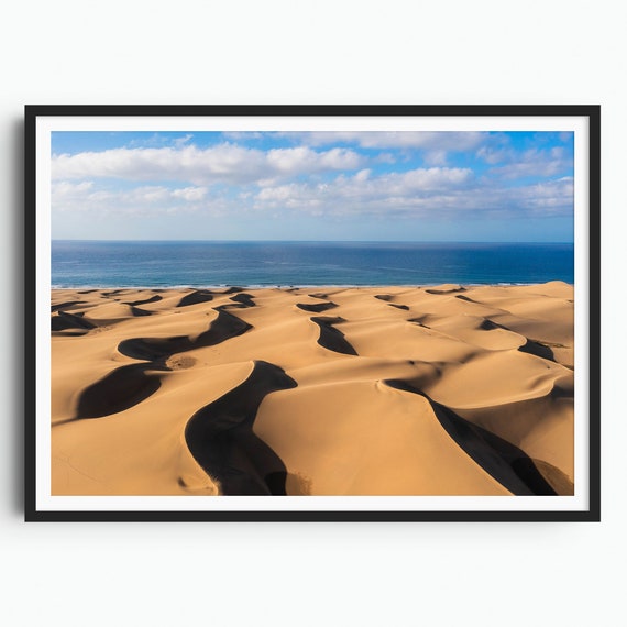 Gran Canaria Maspalomas Dunes Travel Poster, Spain