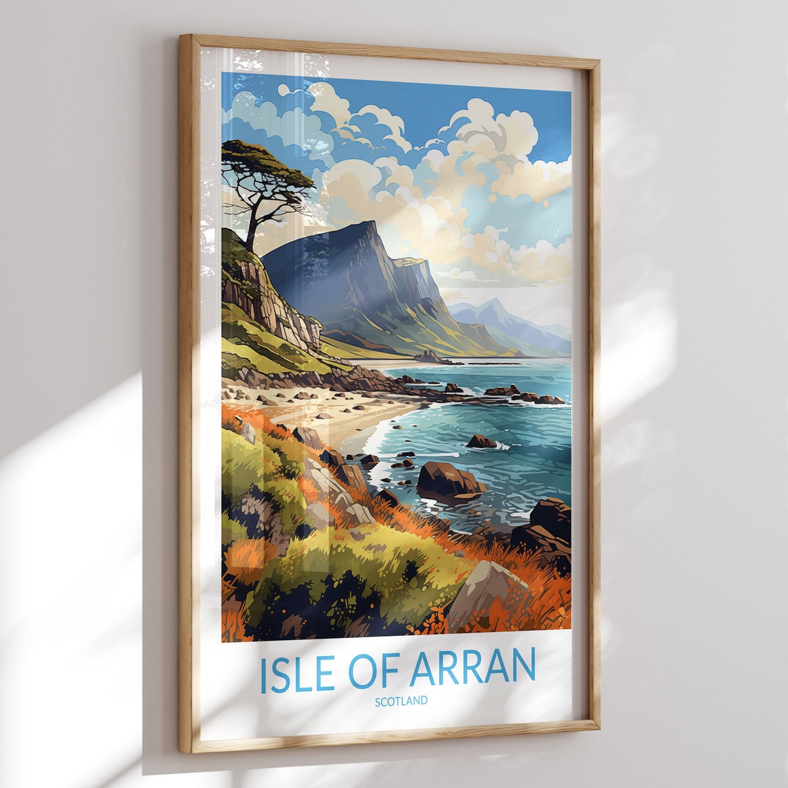 Isle Of Arran Print No 5 Isle Of Arran Poster Isle Of Arran Wall Art Isle Of Arran Art Print Artwork Travel Gift Scotland Home Decor