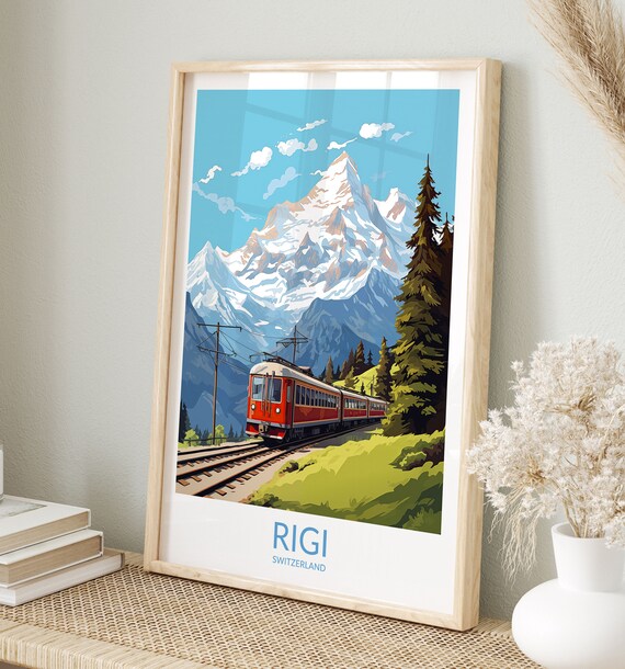 Rigi Print Rigi Poster Rigi Wall Art Rigi Art Print Rigi Artwork Rigi Travel Gift Switzerland Print Mountain Wall Art