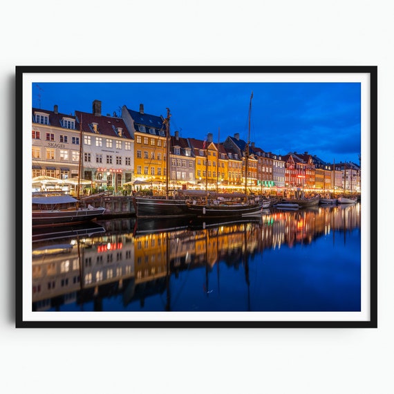 Copenhagen Travel Print Denmark Copenhagen Poster Housewarming Copenhagen Gift Copenhagen Nyhavn Print Denmark Photo Canal Copenhagen