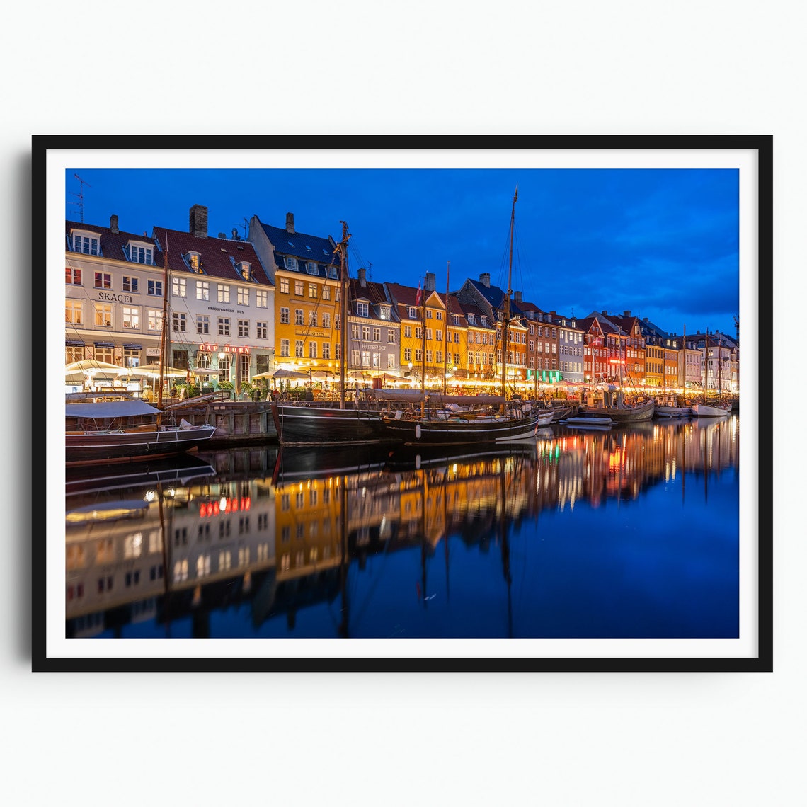 Copenhagen Travel Print Denmark Copenhagen Poster Housewarming Copenhagen Gift Copenhagen Nyhavn Print Denmark Photo Canal Copenhagen