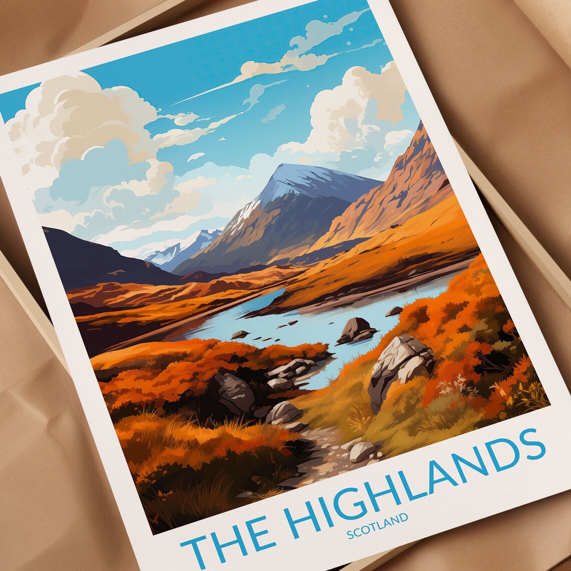 The Highlands Travel Print No 7 Scotland The Highlands Poster The Highlands Wall Art The Highlands Traveler Gift Scotland - Image 3