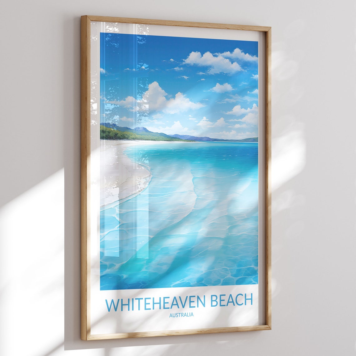 Whiteheaven Beach Australia Crystal Turquoise Water White Sand Poster