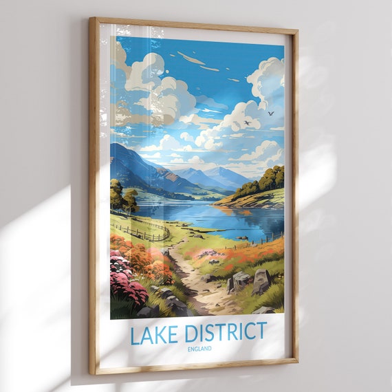 Lake District Print No 4 Lake District Poster Lake District Wall Art Lake District Artwork Lake District Travel Gift England