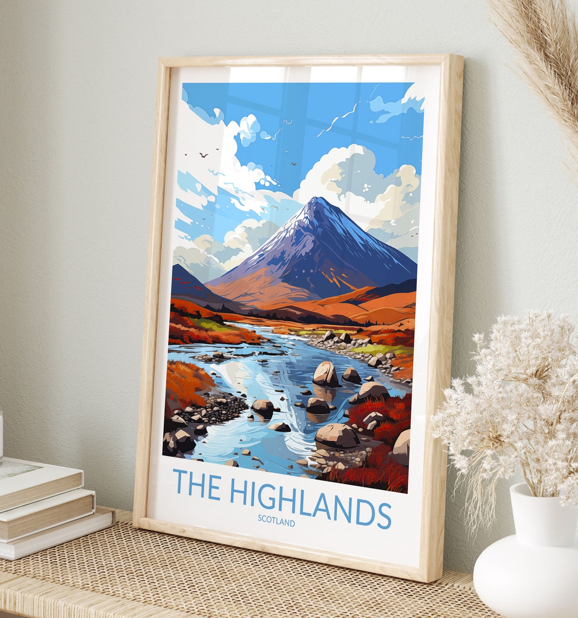 The Highlands Scotland Rocky River Mountain Stream Glen Poster