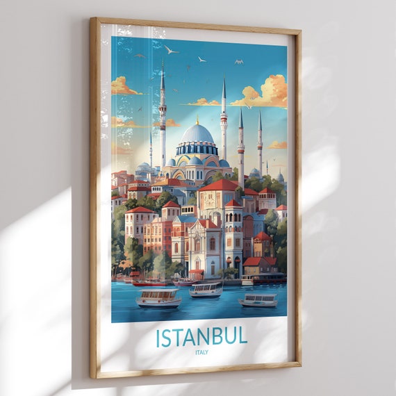 Istanbul Print No 3 Istanbul Poster Istanbul Wall Art Istanbul Art Print Istanbul Artwork Istanbul Travel Gift Turkey Home Decor