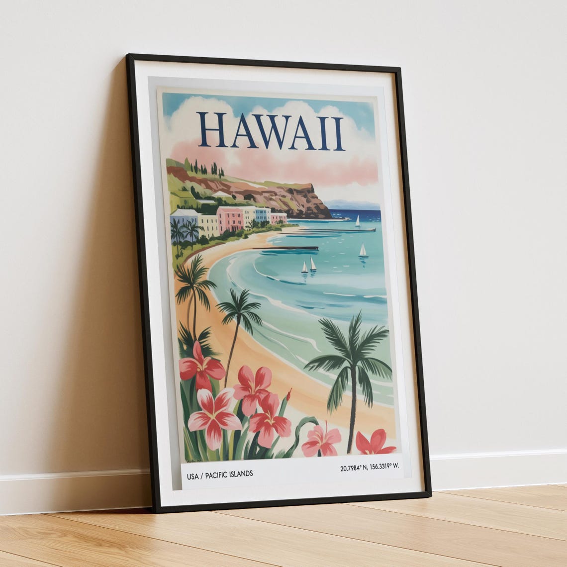 Hawaii Travel Poster, Vintage Pacific Islands - Image 3