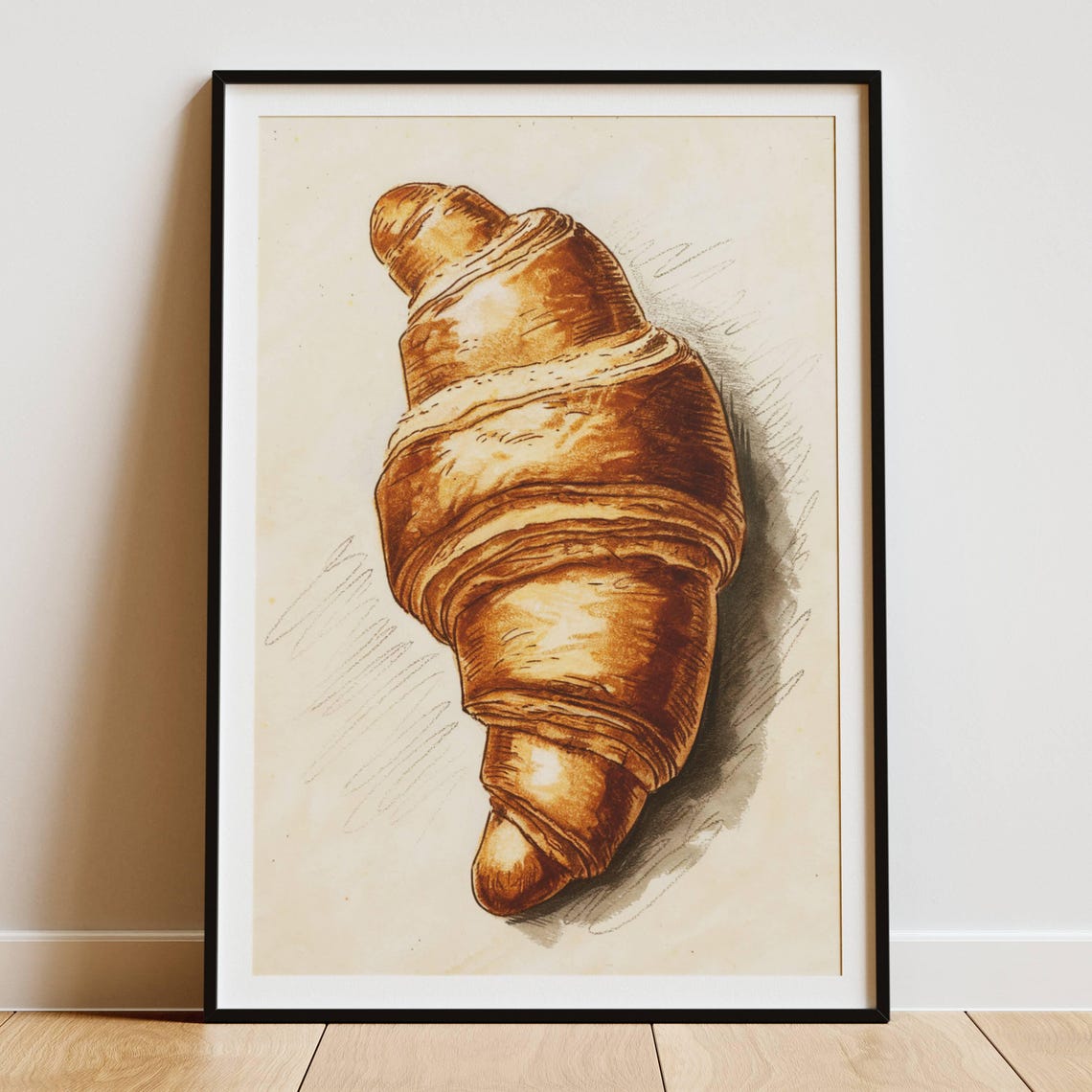 Croissant Poster, Minimalist Line Art Kitchen Decor - Image 4