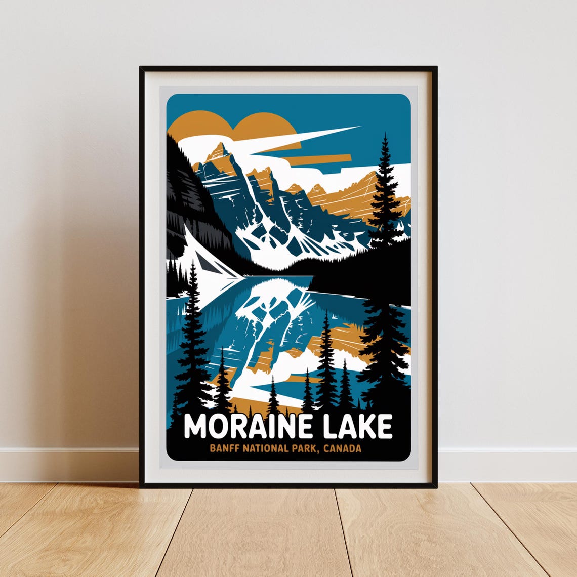 Moraine Lake Vintage Travel Poster, Banff National Park - Image 2