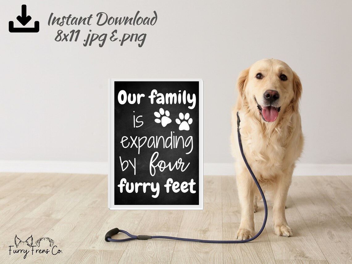 Golden Retriever New Puppy Announcement Chalkboard Dog Poster