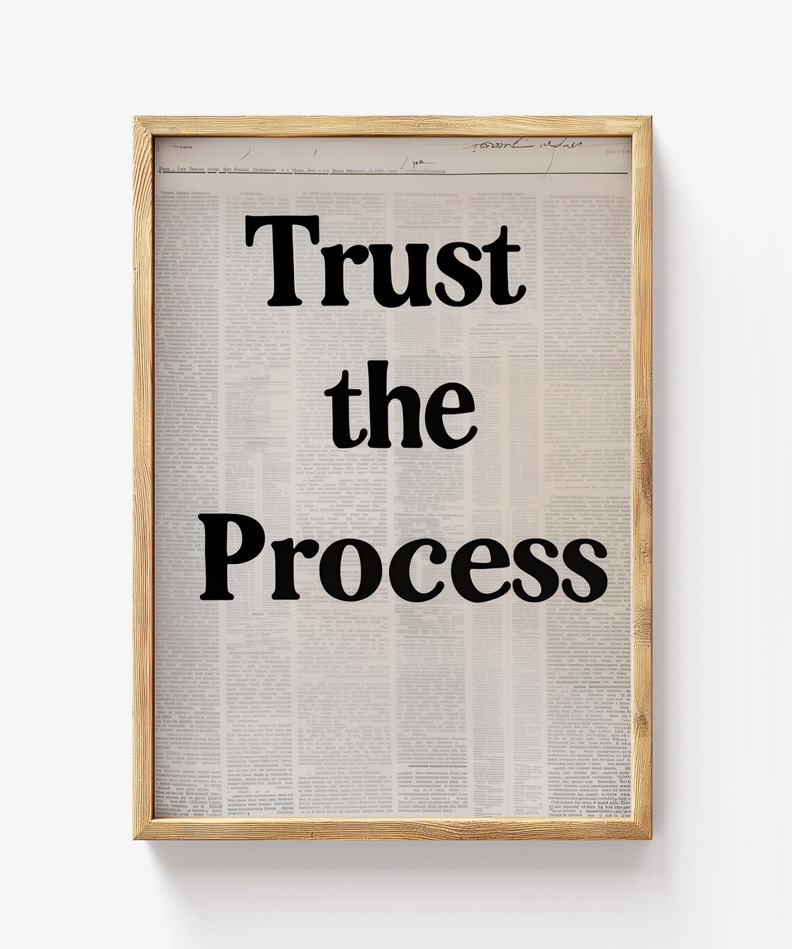 Trust The Process Wall Art Motivational Quote Minimalist Office Decor Modern Typography