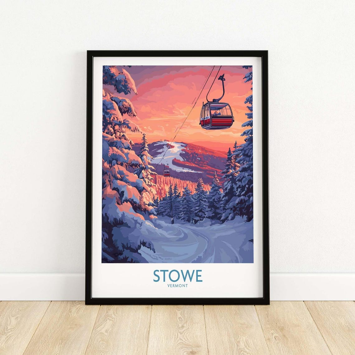 Stowe Vermont - Vintage Ski Poster - Image 5