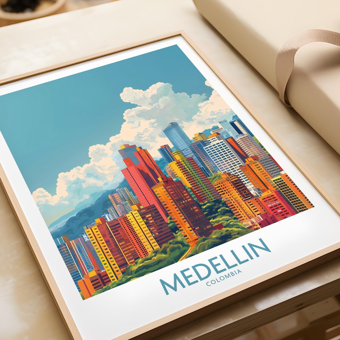 Medellin Travel Print Colombia Medellin Artwork Poster Gift Colombia Home Decor Medellin Illustration Art Lover Colombia Print