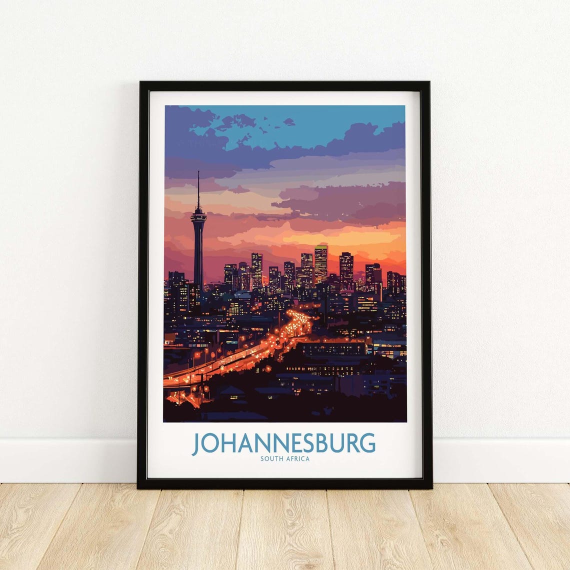 Johannesburg Jhb Skyline, South Africa Travel Poster - Image 5