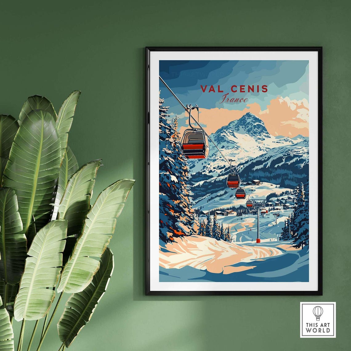 Val Cenis Ski Art Print, Winter Essence - Image 2