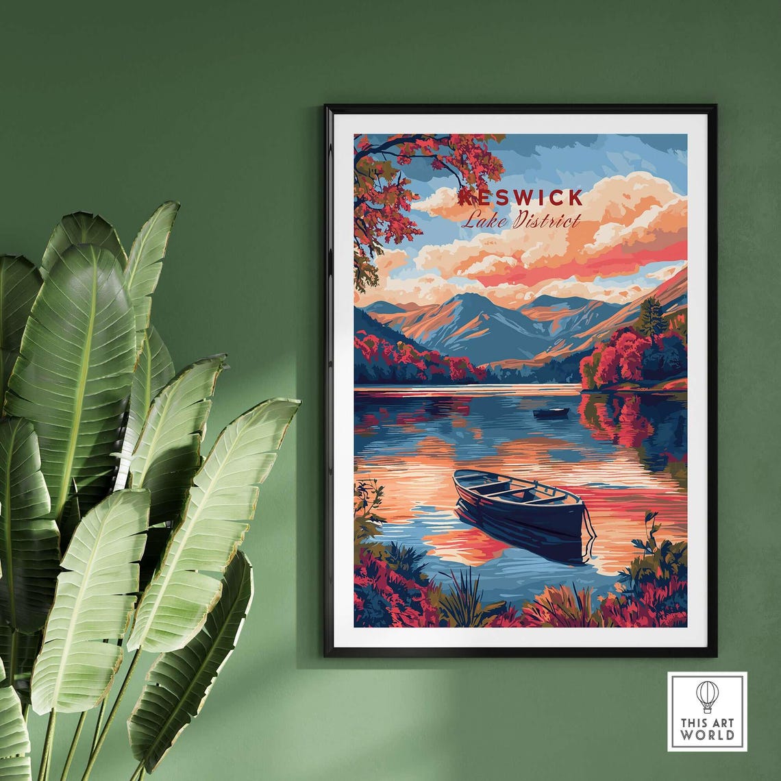 Keswick Lake District - Vintage Travel Poster - Image 2