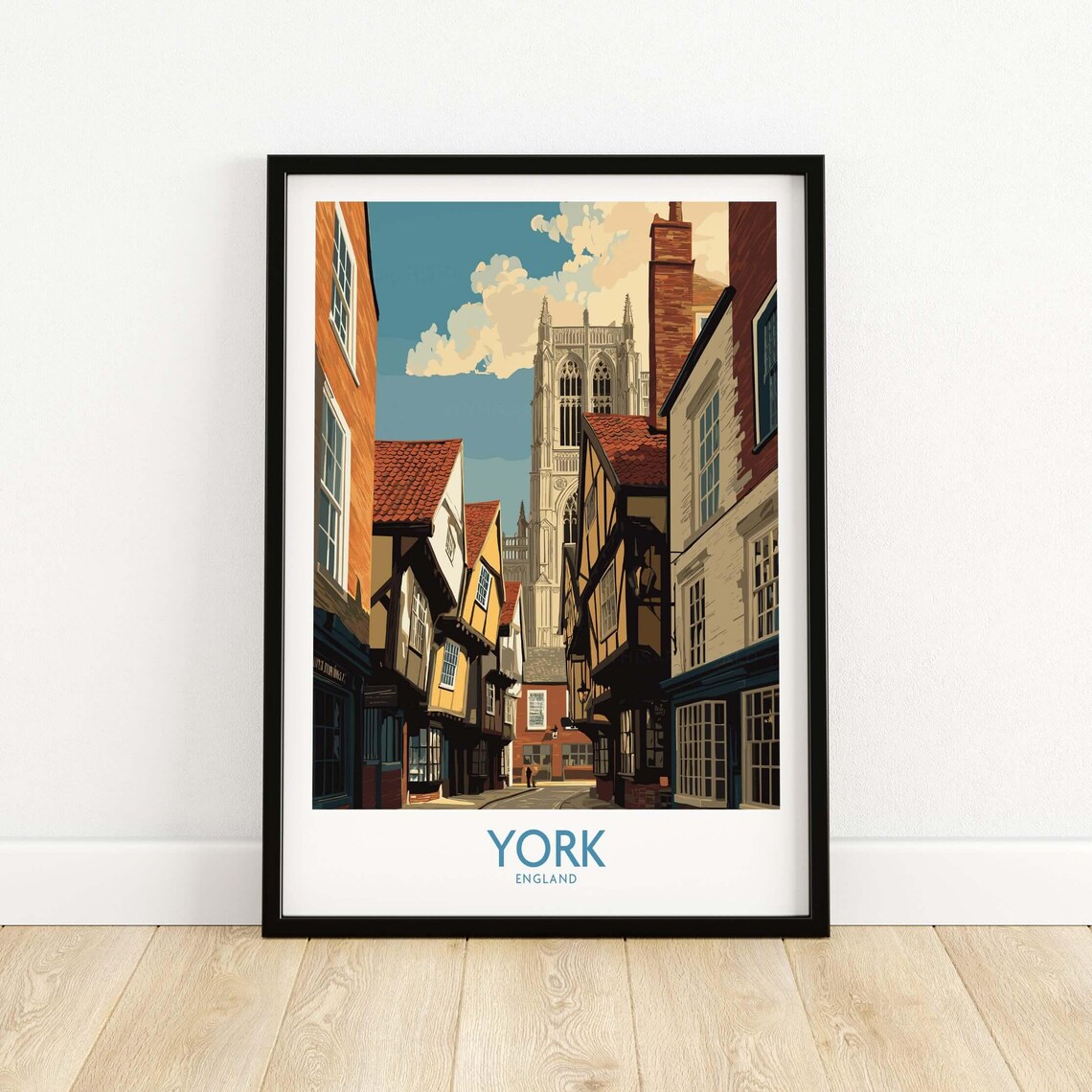 York England The Shambles Minster Street Historic Travel Poster