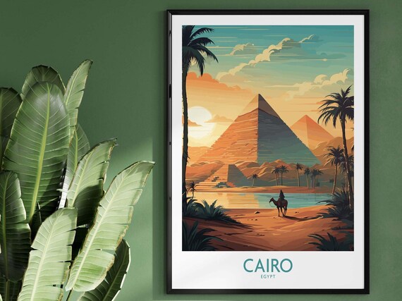 Cairo Print Art Print Travel Print Home Dcor Poster Gift Illustration Artwork Wall Hanging Framed Unframed Print